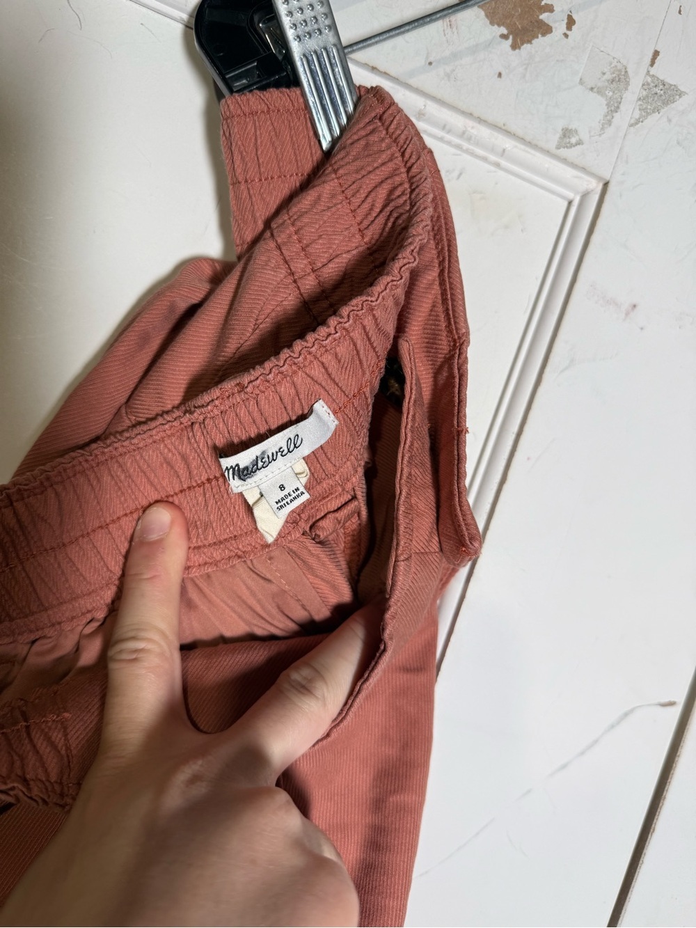 Madewell The Neale Straight Leg Pant Drapeweave in Dried Rose Pink Size 8 - Picture 8 of 10